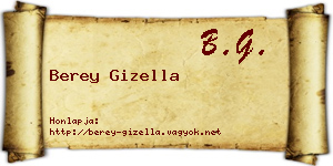 Berey Gizella névjegykártya