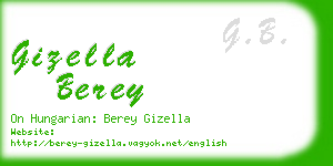 gizella berey business card